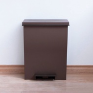 日本岩谷Iwatani kcud 日製曲線寬型腳踏垃圾桶(附輪)-39L