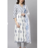 Janasya Pure cotton Causal wear Dress | Block print Designs