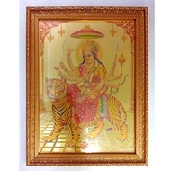 Durga Amman Photo Frame Gold With Glass
