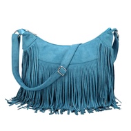 Women Fringe Hobo Bag Western Purse Shoulder Bag Vegan Suede Tassel Hippie Crossbody Bag
