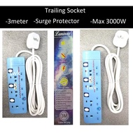 SIRIM APPROVED 3M Extension Trailing Power Adapter 3Gang 4Gang 3000W