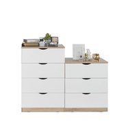 SB Design Square KONCEPT FURNITURE ชุดตู้ลิ้นชักเก็บของ Pody 120 ซม. สีไม้อ่อน