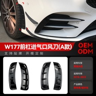 Berkenaan untuk 2018-2022 Mercedes-Benz Baharu A-Class W177 A180L A200L AMG Air Intake Wind Knife Pe