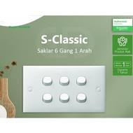 SCHNEIDER CLASSIC SWITCH 6 GANG 1 REDDESIGN ET36/1/ AR WE Best 1 way 1 way