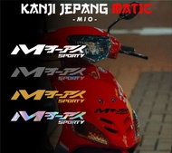 Stiker Motor MIO KANJI JEPANG Sticker Keren MIO KANJI JEPANG Viral Tiktok Cutting STIKER TERMURAH