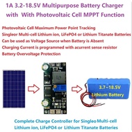 9V/18V Lithium Battery Charger Board MPPT 3.7V 7.4V Solar Charging Controller Board Lithium Battery 