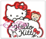 ♥小花花日本精品♥Hello Kitty 不鏽鋼 雙耳蓋碗 不燙手湯杯 外出碗 樂扣碗 粉色小熊56869002造型裝飾貼 凱蒂貓 壁貼 紅色趴姿小熊 56869705