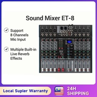 [NEW]GOCHANMI Audio Mixer 6 Channel witn Power Amplifier 4 Channel Mini Sound Mixer Professional Amp