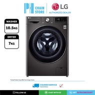 (COURIER SERVICE) LG FV1450H2B 10.5KG/7KG FRONT LOAD WASHER DRYER WITH AI DIRECT DRIVE™ + TNG