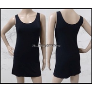 MBS Baju Inner Vest Labuh Sleeveless Stretchable Biggest Size Rayon & Spandex(Black)