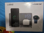 三星三合一無線充電版連30W旅行充電插頭；ITFIT Samsung 3-in-1 Wireless Charger (with 30W travel charger)