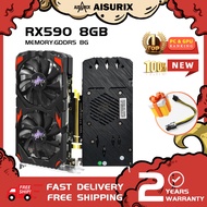 AISURIX NEW RX 590 8GB Graphics Card GME 2304SP GDDR5 256Bit Computer GPU Video card For Gaming Work