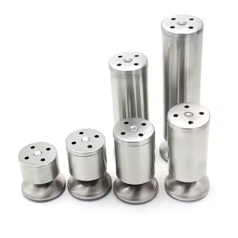 4Pcs Adjustable Stainless Steel 6-30cm Furniture Legs Cabinet Table Sofa Bed Feet Furniture Legs Fee