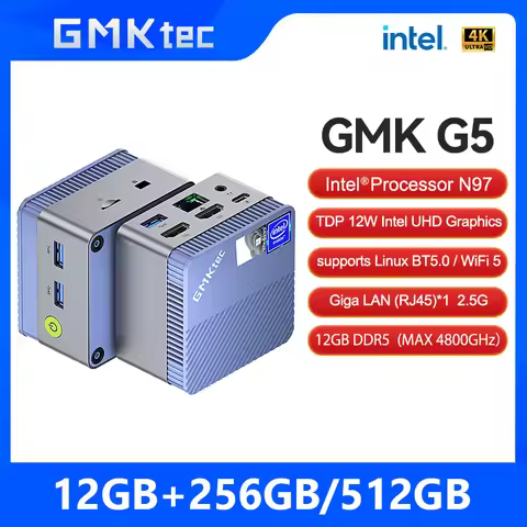 GMKtec Mini PC GMK G5 Blue NUCBOX Intel N97 system Window 11Pro DDR5 4800MHz WIFI 5 BT 5.0 GMKtec Mi