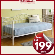 FURNIMALL DAY BED SINGLE METAL BED FRAME/KATIL BESI/SOFA BED/DAYBED