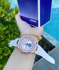นาฬิกาcasio GSM-S200 คาสิโอเบบี้จี นาฬิกาข้อมือผู้หญิง สายยางหัวเหล็กตัวใหม่ล่าสุด ตั้งเวลาให้ฟรี แถมกล่อง
