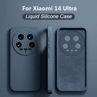 Mi 14 Ultra Case Square Liquid Silicone Camera Lens Protector Phone Cases For Xiaomi 13 14 Pro Mi 14
