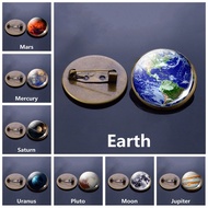 JT1 New 2023 new Solar System Planet Brooch Pins Galaxy Nebula Space Badge Moon Earth Sun Mars Art P