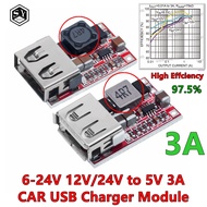1PCS/5pcs/10pcs Fine 6-24V 12V/24V to 5V 3A CAR USB Charger Module DC Buck step down Converter 12v 5v power supply module