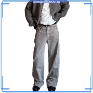 STONE GRAY WIDE STRAIGHT JEANS WHOSE - Wide fit STRAIGHT leg jeans Whose Studio 2037