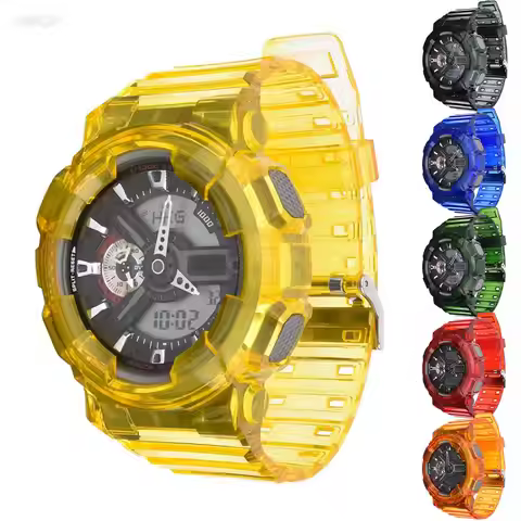 TPU Resin Case Strap for Casio G-SHOCK GA-100 GA-110 110GB GA-120/140 GD-100/110/120 GLS-100 GAX-100