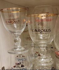 2隻 (1大1小 ) Gouden Carolus beer glass 啤酒杯 玻璃水杯 (另有 Asahi Kirin Orion SAPPORO Suntory Stella  Hoegaarden 1664 藍妹等啤酒產品，歡迎查詢)