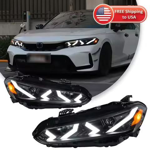 Car Lights LED Headlight Assembly For Honda Civic 11th Gen 2022-2023 Start-up Dynamic Turn Signal 4-