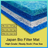 ORI💯Japan Bio Filter Wool Mat Sponge Blue/White/ Mix  Color 2mx1mx 4cm/3cm日本藤棉蓝色/白色/混色