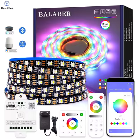 LED 6812 RGBW 5V 12V 24V SP530E 2.4GHz Bluetooth Controller with RC3/RB3 Remote Control, 1m 2m 3m 4m