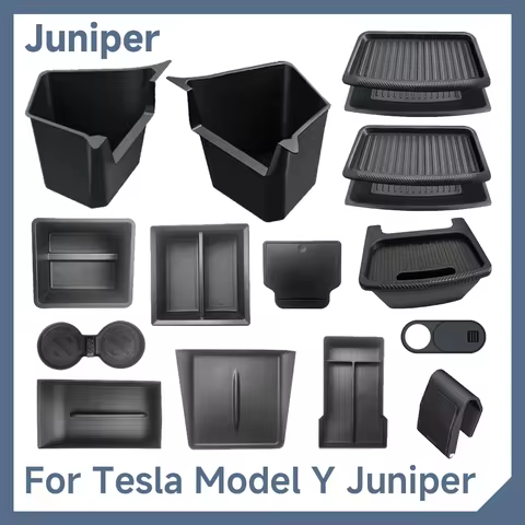 For Tesla Model Y Juniper Accessories Storage Box Set Stowing Tidying Storage Box Trash Can for Mode