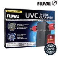 Fluval UVC in-Line Clarifier 3W Low Energy UV Sterilizer, Up to 100 Gallons