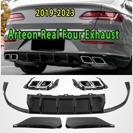 For VW Arteon Four Exhaust Stainless Steel Exhaust 2018  2019 2021 2022 2023 Arteon Rline Rear Spoil