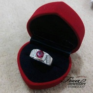cincin lelaki permata merah silver 925, cincin lelaki perak 925 batu merah, silver 925 men ring in r