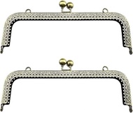 Hahiyo Purse Square Bag Kiss Clasp Frame Lock 20cm Diameter Rectangle Clutch Metal Vintage Latch Cli