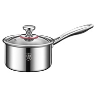 【TikTok】316Stainless Steel Milk Pot Baby Food Pot Five-Layer Steel Single Handle Thickened Household Milk Instant Noodle