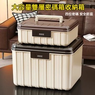 Featured Safe Password Box Storage File Can Hold Documents Item Medicine Small Vault Anti-Theft Doub