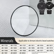 Black Printed Edge Clear Mineral Glass Watch Crystal For Emporio Armani AR1970 AR1732 AR1811 AR1918 