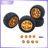 ล้อยางยางรถ RC Mippos 4x พร้อมข้อต่อ12Mm อะไหล่สำหรับ K929 16207 16209 1:12 1:14 1:16รถรถระยะไกลควบค