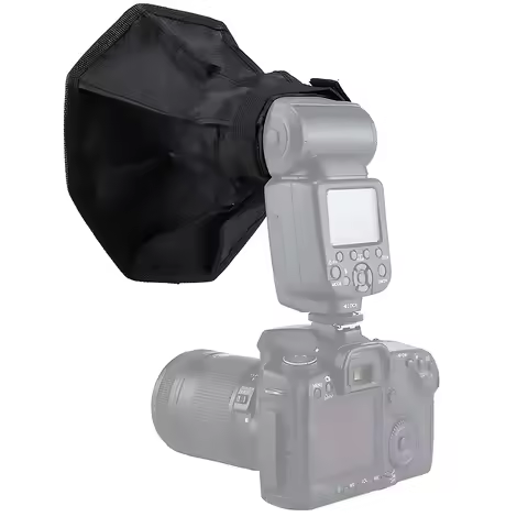 PULUZ Universal 20cm Ring Flash Light Cloth Soft Box Folding Speedlight Diffuser