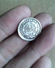 Koin Amerika One Dime Liberty Tahun 1853 Sangat Langka