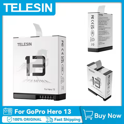 TELESIN For GoPro Hero 13 Stamina Battery Charger 1950 mAh Fast Charging Case Storage Box For GoPro 
