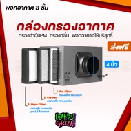 [ส่งฟรี] กล่องกรองอากาศ G Flow Filter Box ฟิวเตอร์ 3 ชั้น Hepa+Carbon+Pre Filter สําหรับระบบอากาศ กร