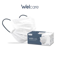 Welcare Mask Level 2 Medical Series หน้ากากอนามัยทางการแพทย์เวลแคร์ ระดับ 2 รูปทรงจีบแบบโอเมก้า สายคล้องหูสีน้ำเงิน