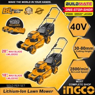 INGCO Lithium-Ion Cordless Lawn Mower 40V 18" Inch | 20" Inch Hand Push Lawn Mower Grass LMLI20182 - BUILDMATE - ICPT