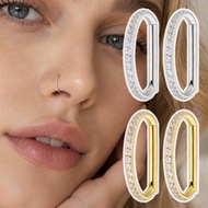 Exquisite Fashion Snap‑On Closure Nose Septum Earlobe Jewelry‑ 8/10/12mm Inner Diameter‑ Silver Gold
