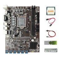 B250C BTC Miner Motherboard+G4400 CPU+64G USB Drive+Baffle+SATA