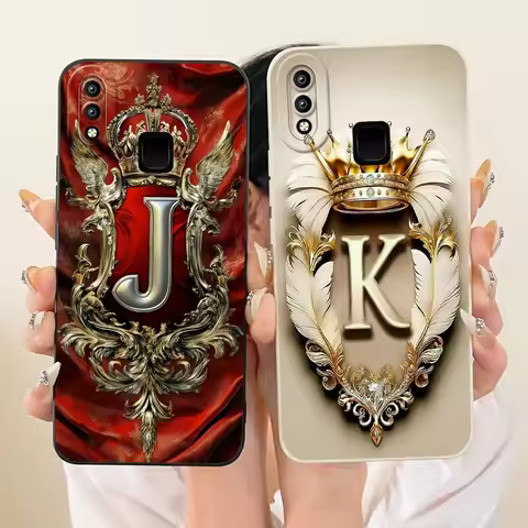 For Vivo Y91 Y91i Case 1816 1817 1820 1811 Cool Crown Letters Cover Soft TPU Phone Cases For Vivo Y9