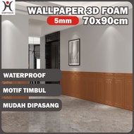 Wallpaper 3D FOAM / Wallfoam Dinding 3D Motif PINTU BATIK 70X90 CM