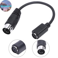 Alittlesearch MD 6-pin Female to DIN 5-pin Male Cable Ps2 Keyboard and Mouse Transmission Cable MY
