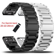 Stainless Steel Strap for Garmin Fenix 7 6X 6S 6 Pro 5X 5 5S metal watchband for Garmin watch Band 26mm 22mm 20mm Bracelet replacement wristband women men belt Watches Accessories